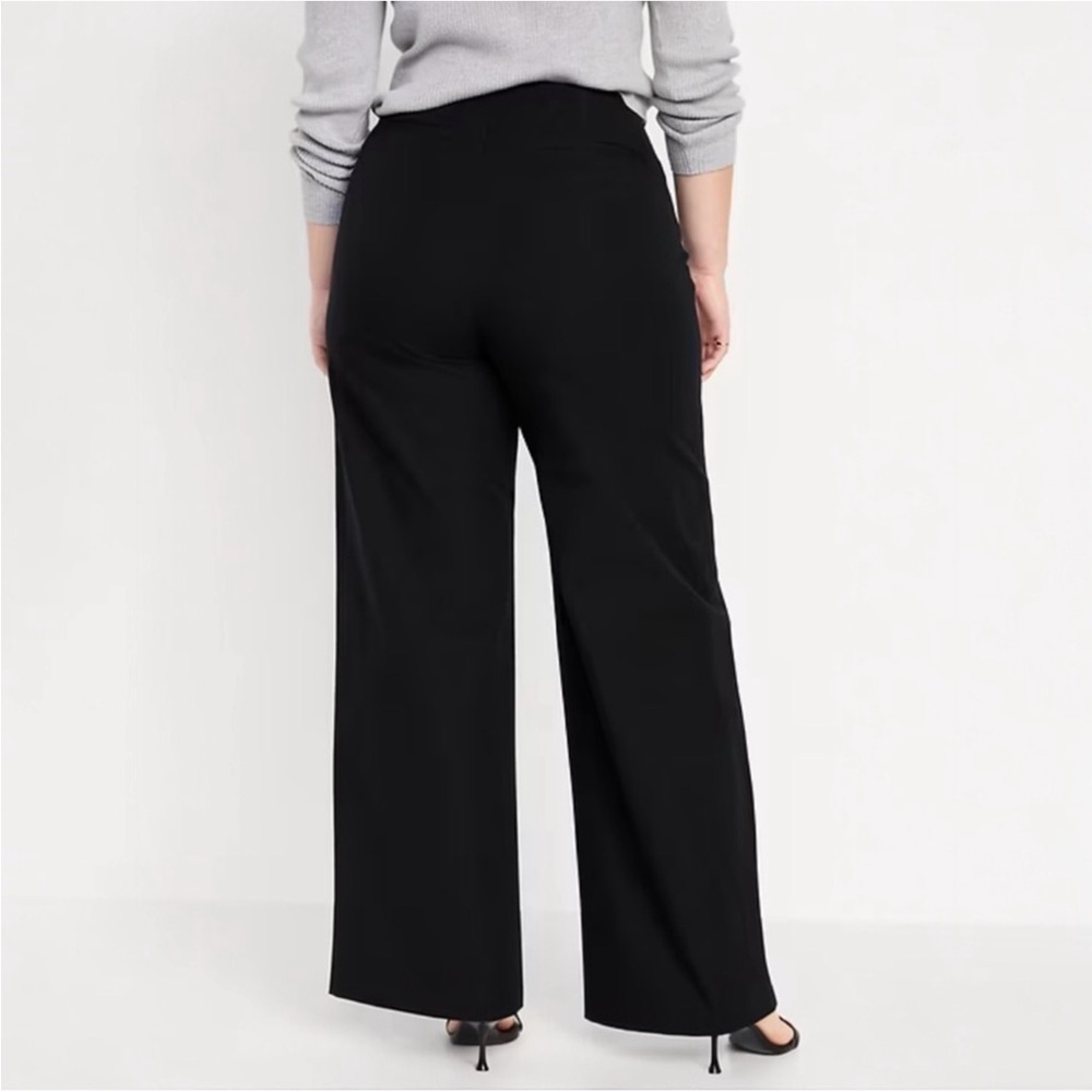 Old Navy High Waisted Pixie Pull On Wide Leg Pant NWOT color Black Large - Picture 5 of 10